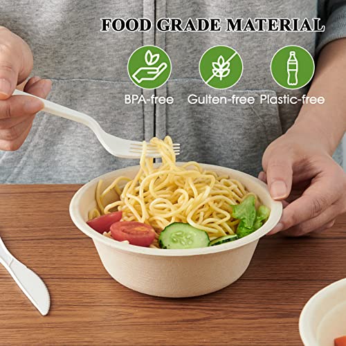 Cuencos compostables ECOLipak de 16 onzas para evitar plásticos en casa 8