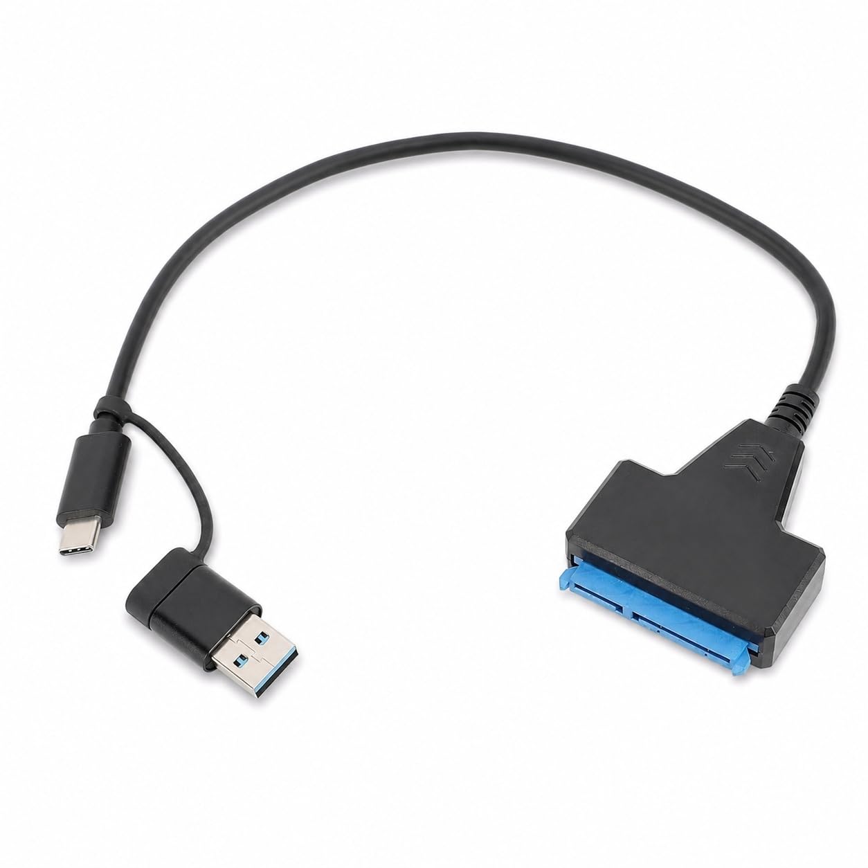 Elprico SATA auf USB C und USB A 3.1 Adapterkabel für 2,5 Zoll SSD HDD Festplatten, 10 Gbit/s Datenübertragung Festplattenadapter mit UASP
