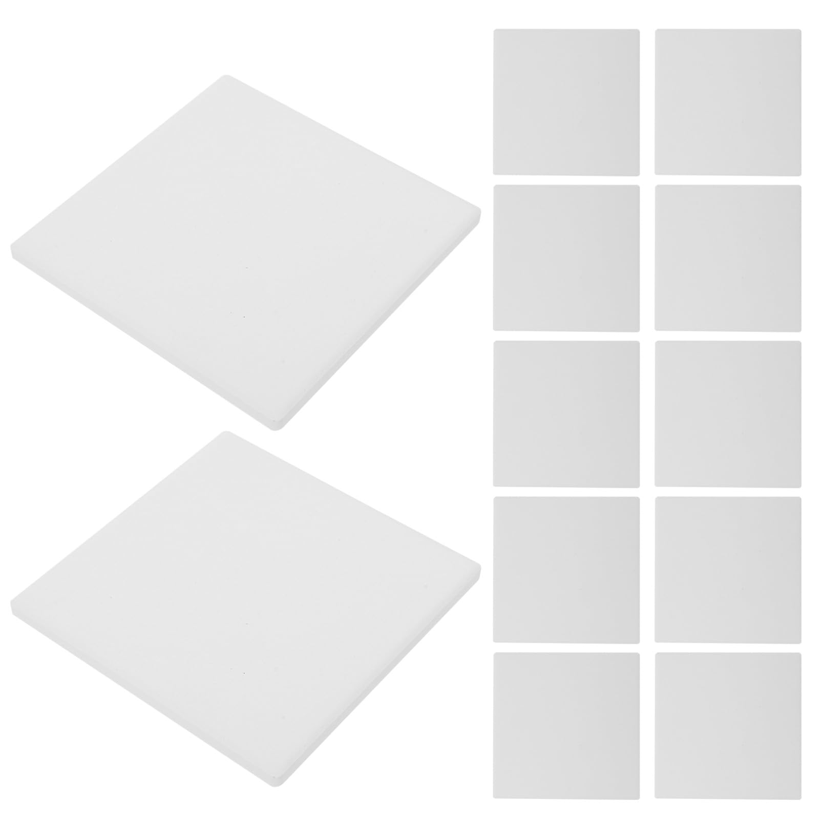 Dessous de verre carrés en céramique non émaillée Nolitoy avec liège pour peinture DIY - Lot de 12