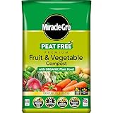 Miracle-Gro PEAT FREE Premium Fruit & Vegetable Compost with Organic Plant Food, 40 litre