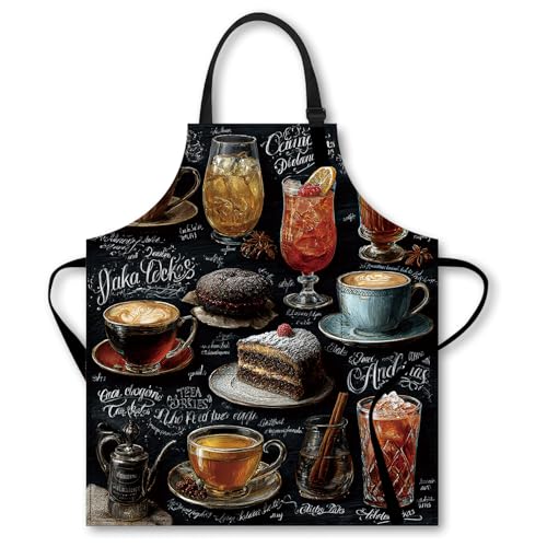 Image of Nuxovilar Cute Cooking Kitchen Apron, 26.77 * 30.7 Inches, Essential for Kitchen Cooking, Baking, Festive Gatherings