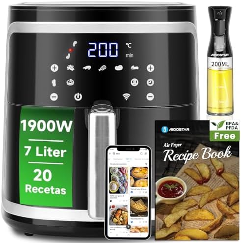 Aigostar Cube Smart - Freidora de aire inteligente sin aceite, Co...