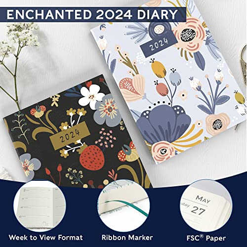 Collins Enchanted 2024 Diary Pocket Week To View Diary, Lifestyle Planner and Organiser for Office Work, Personal and Home - Image 4