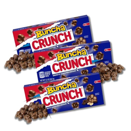 Classic Candy - Movie Theater Box Gift Packs by Lyza's Sweets & Treats (Pack of 3, Buncha Crunch)