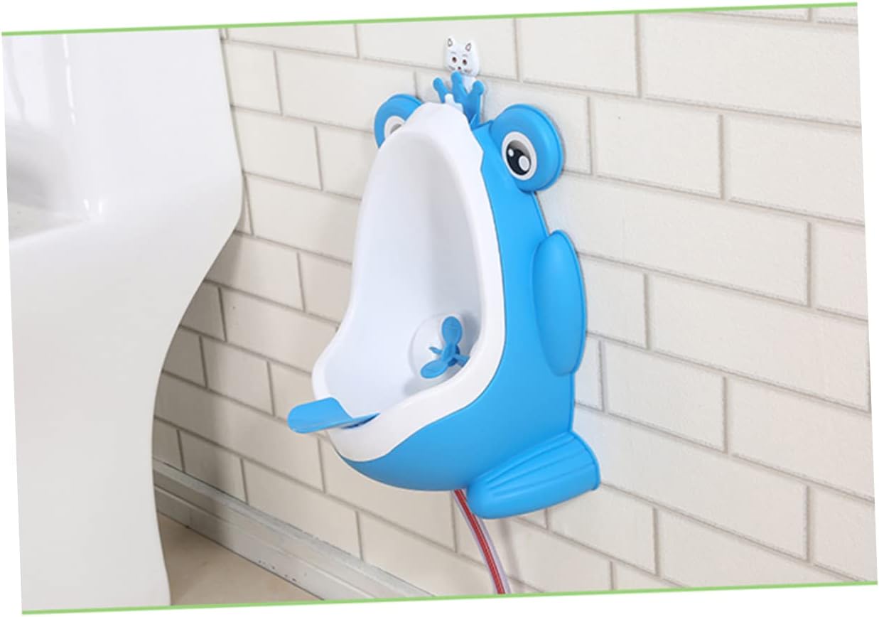 Frog Trainer Standing Urinals Baby Supplies Aiming Froggy That Features Training Boy Shape Potty Toilet Flushing Sounds Cartoon for with Toddlers Blue Kid Urinal Pee Funny