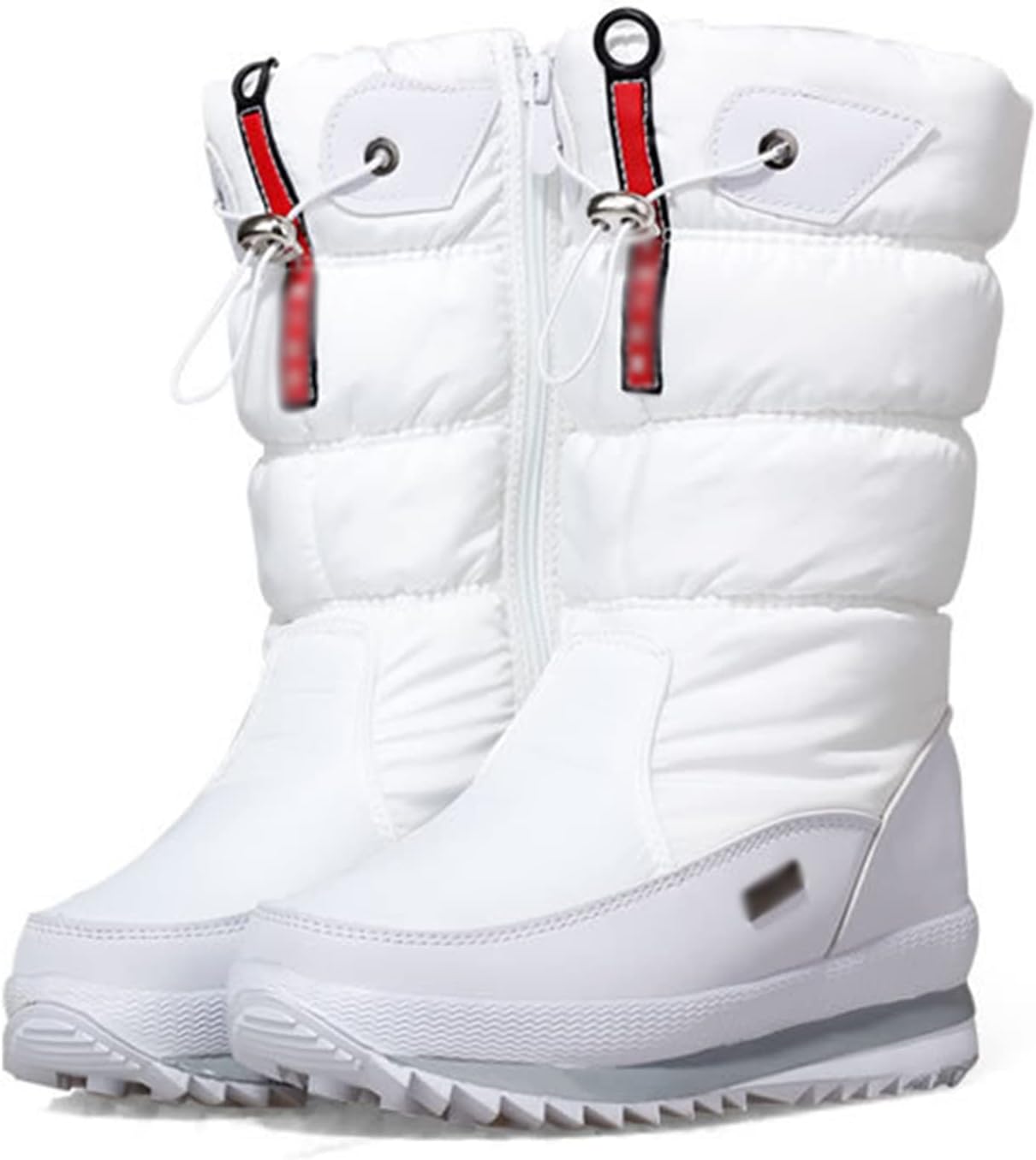 Snow Boots, Womens Ankle Wellies, Thermal Lining Winter Thick Water Proof Anti-Slip Hiking Rain Booties, Flat Grip Sole Classic Short Boots, for Outdoor Trekking Walking Ski