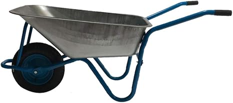 Amazon Co Jp ガーデンカート 手押し輸送カート 金属構造手押し車 取り外し可能 耐荷重150kg 空気圧ホイール ソリッドホイール ブルー イエロー Diy 工具 ガーデン