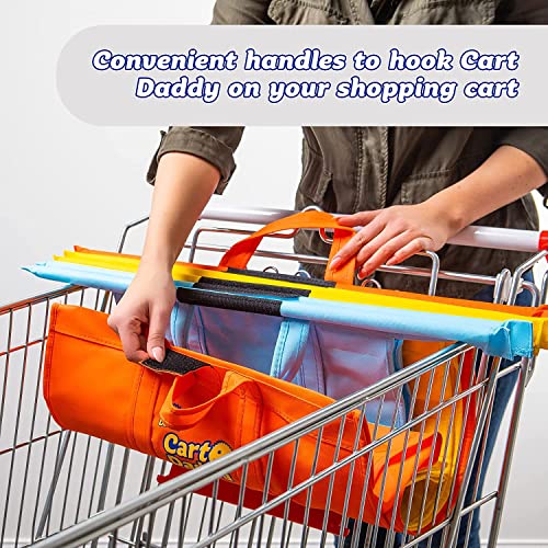 Scrub Daddy Cart Daddy - Trolley Taschen für Einkaufswagen, 3 Stück Einkaufstaschen, Ersetzen Tragetaschen mit Heavy Duty Wiederverwendbare, Faltbare Stoff Organizer Taschen für Lebensmitteleinkauf