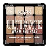 NYX Professional Makeup Palette Ombretti Ad Alta Pigmentazione, Texture Setosa, Finish Matte, Brillante e Metallizzato, 16 Colori, Formula Vegana*, Ultimate Shadow, Warm Neutrals