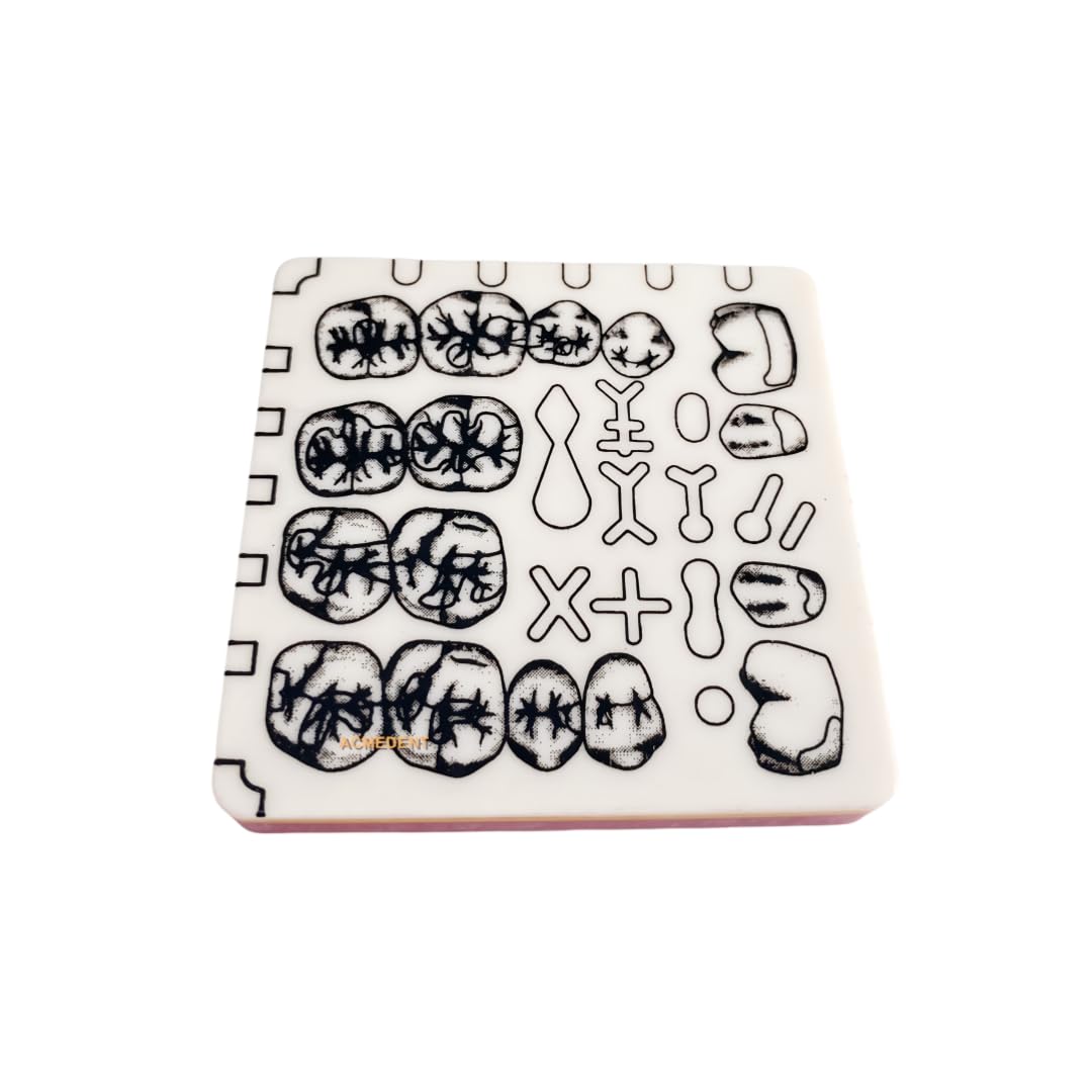 Dental Cavity Tooth Preparation Trainer Blocks Caries Remove Model Student Practise Teeth Models 3-layers 1piece