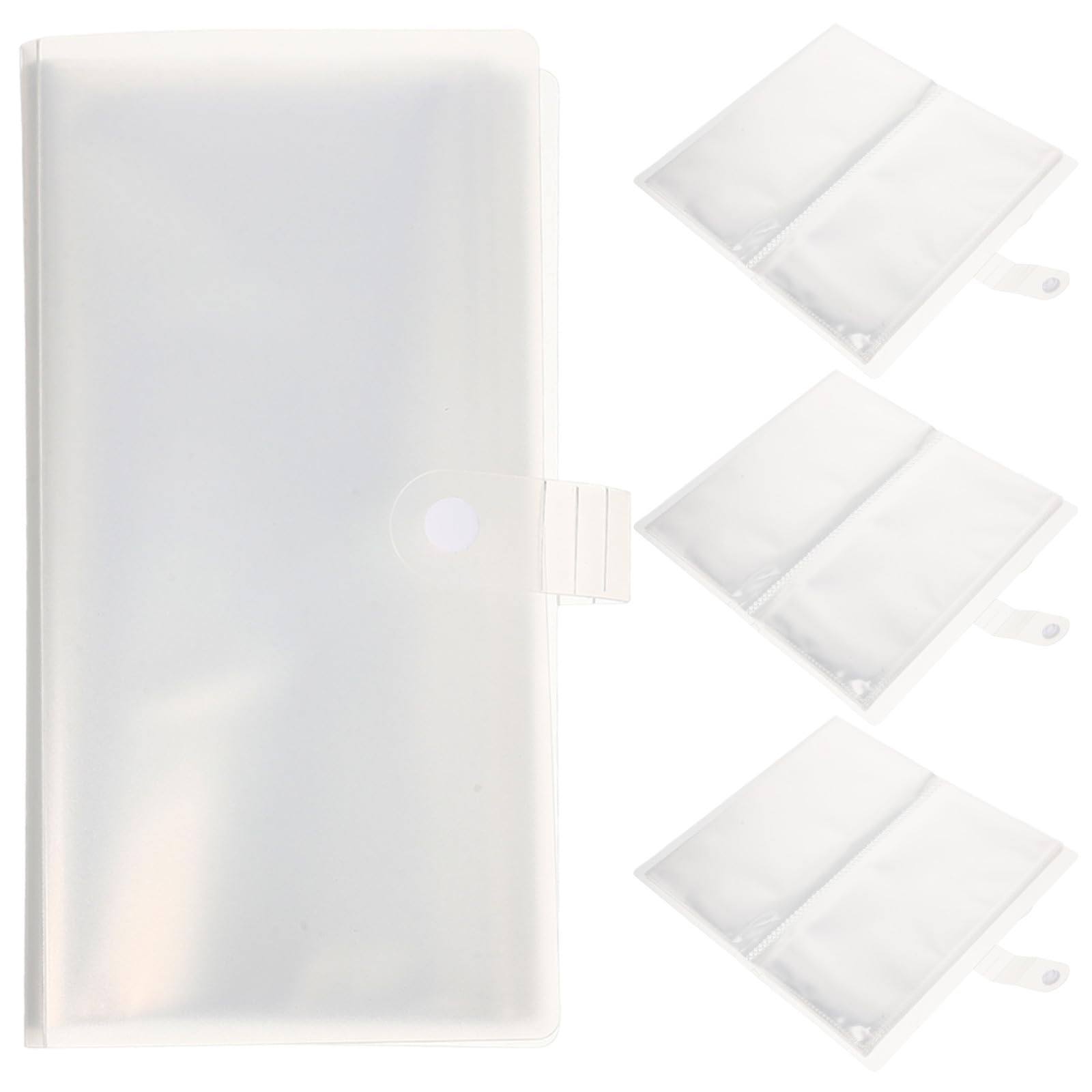 OUNONA 4 álbumes de tarjetas de 40 ranuras, libro para coleccionar entradas de cine de 8,9 x 4,7 pulgadas, álbum de fotos con cubierta de plástico transparente, organizador de almacenamiento de