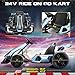 Hikole Electric Go Kart for Kids, 24V Drift Electric Go Cart with Adjustable Seat, Fast 8.5 MPH, 300W Motor, EVA Tires, Drift Mode and 2 Speed, Crazy Cart for Kids 6-12 Years Old, Blue