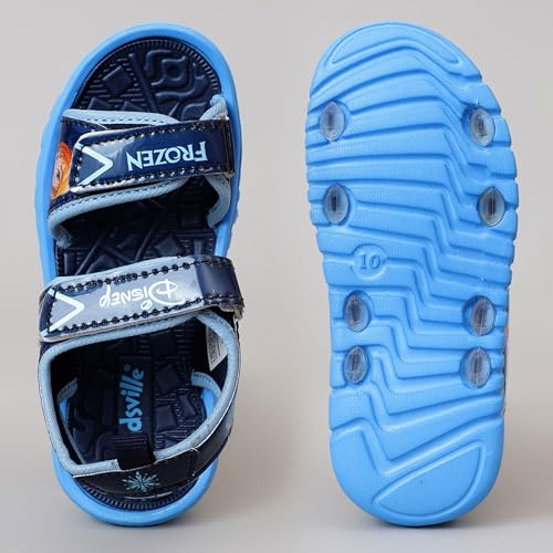 Image of Kidsville Official Frozen Printed Sandals For Kids Girls Anti-Skid Comfortable | Adjustable Double Strap Closure | Flexible & Lightweight Footwear for Baby