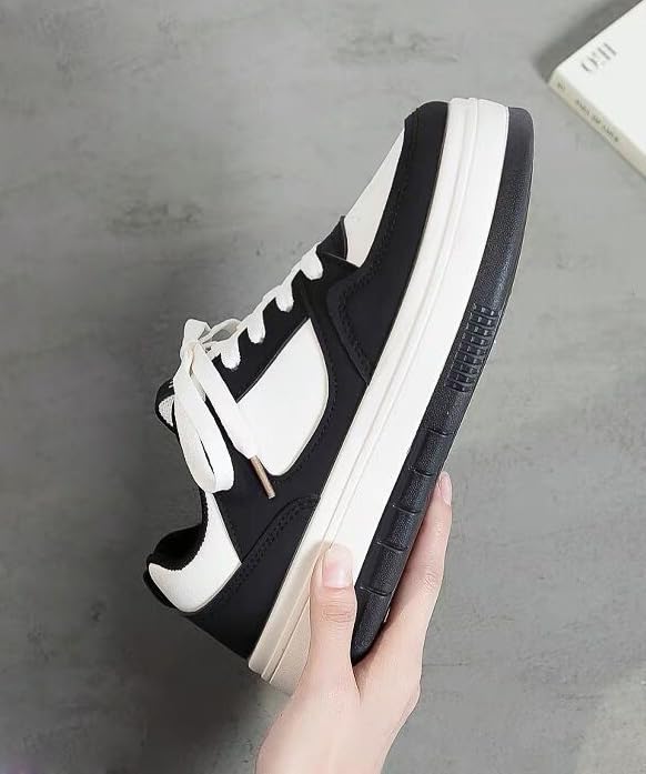 Platform Sneakers for Women Walking Shoes Work Shoes Black White Sneakers Comfortable Classic Work Shoes4