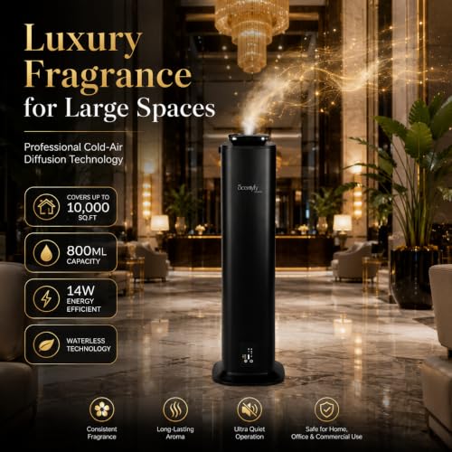 Image of SCENTYFY by STARQ Lux Tower Smart Air Scent Diffuser, Waterless Aroma Machine with App Control, Cold Atomization, Ultra Quiet No-Heat Technology for Home & Office with 300ml Starter Perfume