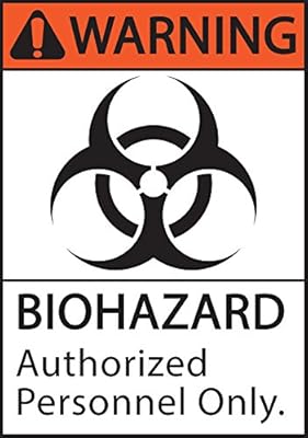 ZING 1924 Eco Safety Sign, Warning Biohazard Authorized Personnel Only, Recycled Plastic, 10