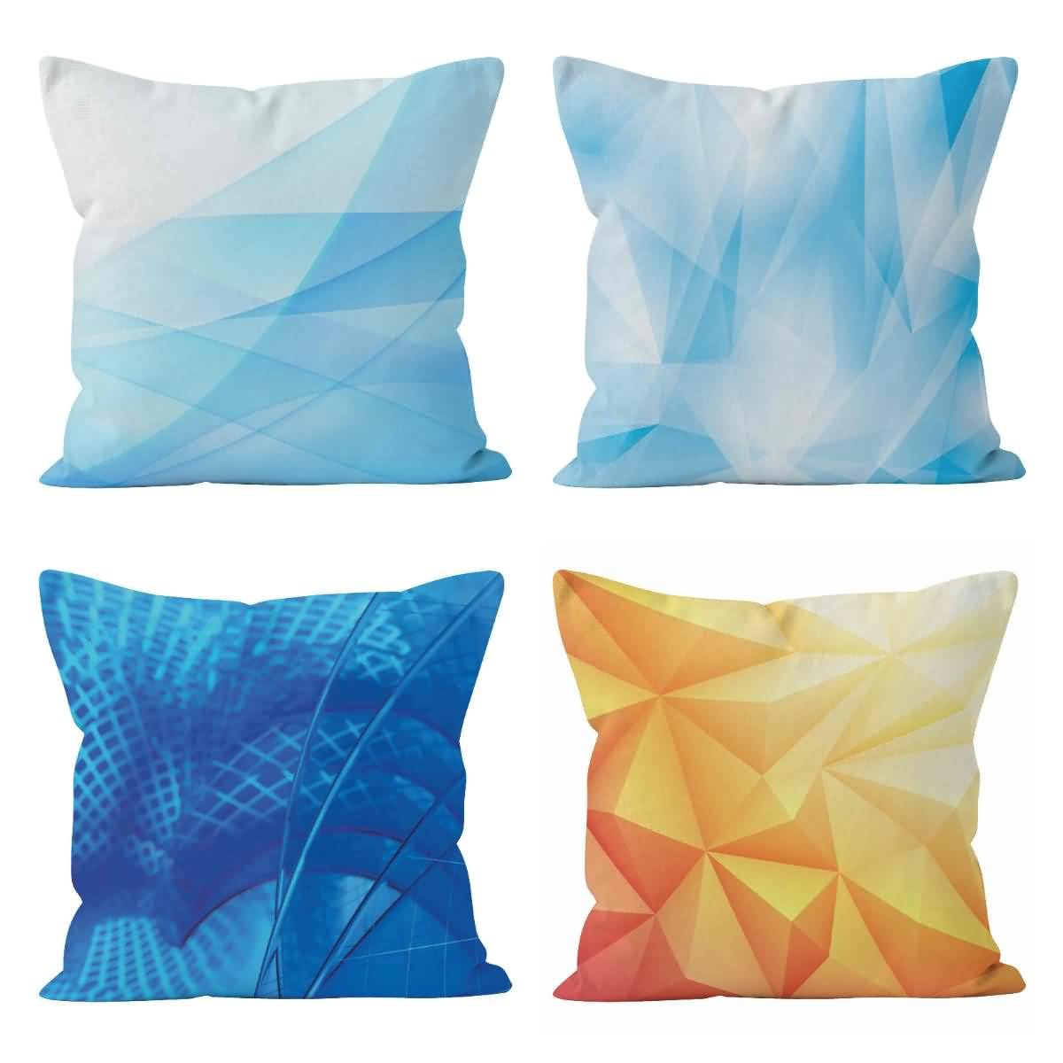 Lino Federa Cuscini Arredo Federe Cuscino Letto Cotone 50x50cm, Arte Geometrica Copricuscini Federe Federa Cuscino Esterno Divano da Salotto 4Pcs