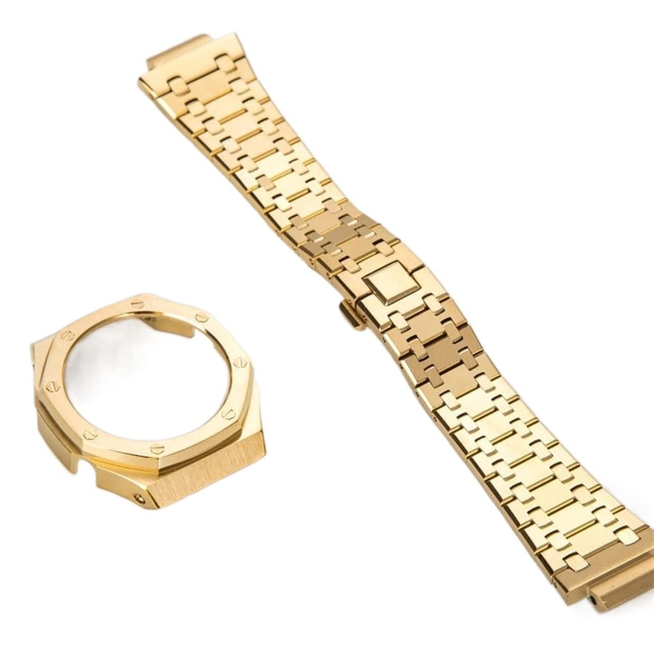 GA2100 - Kit de repuesto para correa de reloj de metal, accesorios de bisel de correa compatibles con relojes GA2100/GA-2110 para hombre