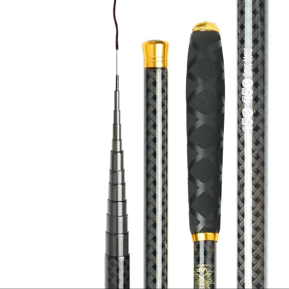 Canna da Pesca Extra Lunga,Canna da Pesca Fissa Canna da Pesca telescopica 2,7M/3,6M/4,5M/5,4M/6,3M/7,2M Attrezzatura for Acqua Dolce con Asta for Flusso(7.2 m)