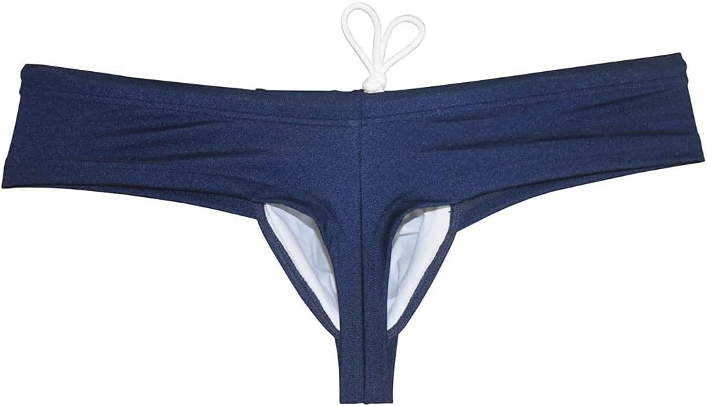 Men's Brazilian Bikini Swimsuit Thong Drawstring Swimwear Solid Shiny Ultra Cheeky Swim Boxer Briefs - Image 3