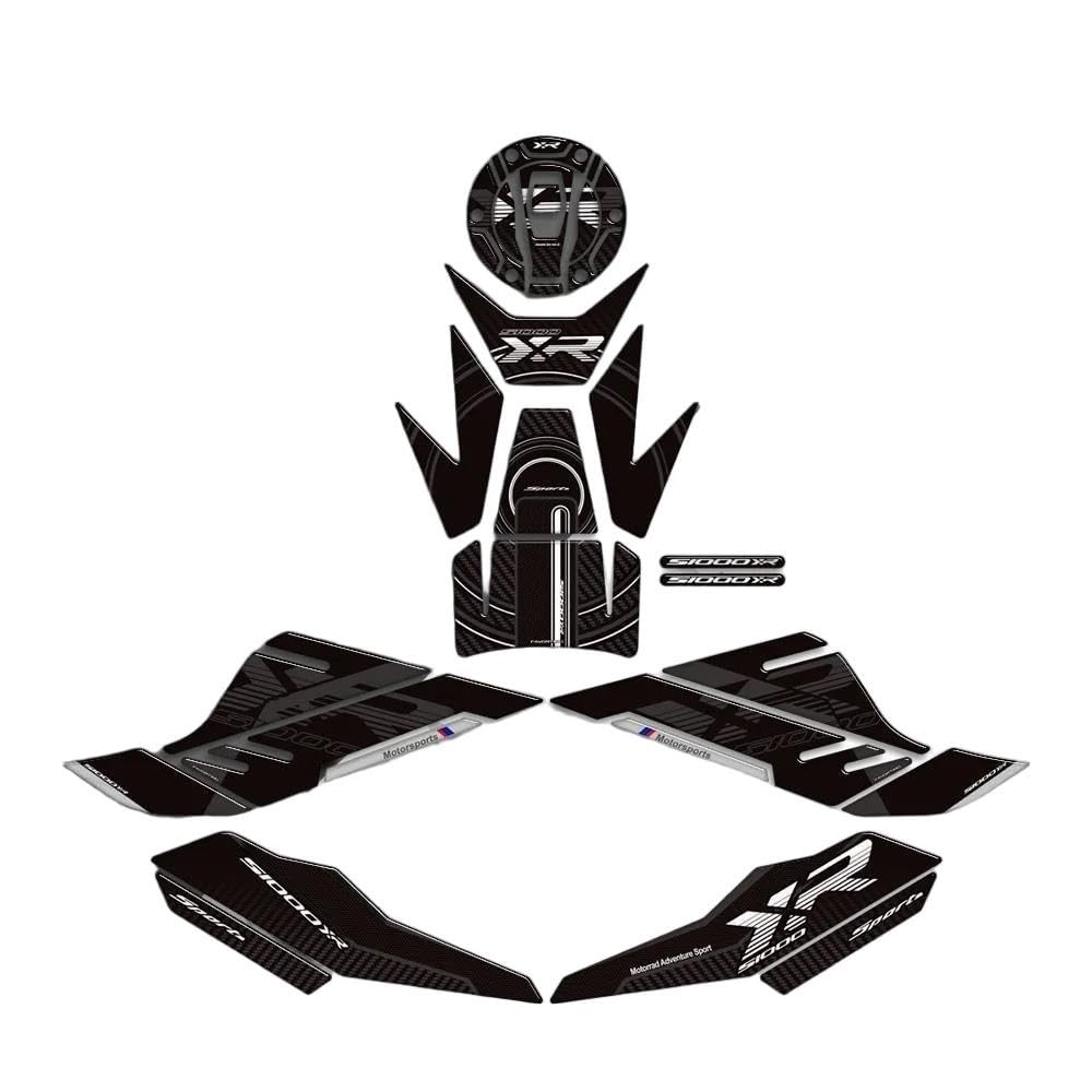 Autocollant pour réservoir de moto S1000XR - Kit de film de protection complet noir 2020-2024