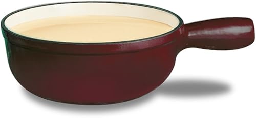 Swissmar Lugano - Maceta para fondue de queso de 2-12 cuartos de galón color rojo cereza Swissmar Lugano - Maceta para fondue de queso de 2-12 cuartos de galón color rojo cereza