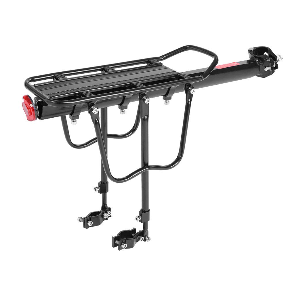 Vélo Porte Bagage, Transporteur Porte Bagages Arrière de Vélo de de 50 Kilogrammes Rack de Vélo avec Réflecteur pour La Plupart des Vélos
