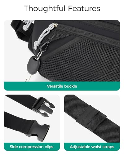 BAGSMART Roomy Waist Belt Fanny Pack w/ Adjustable Strap (Various Colors) - image 6