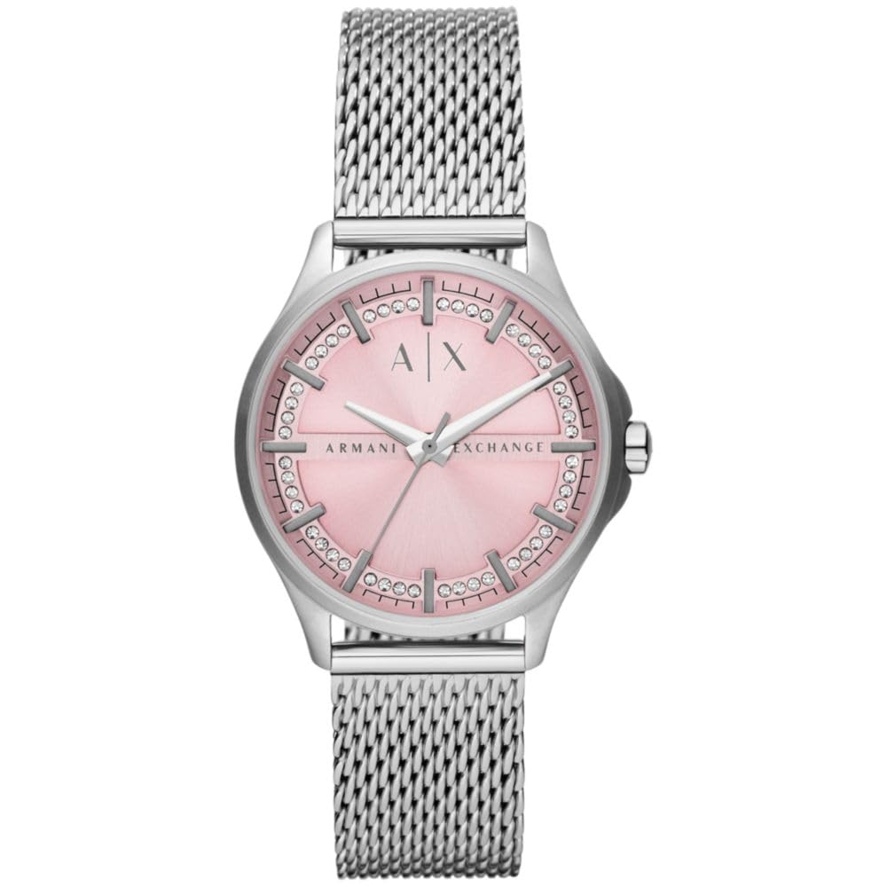 Armani Exchange Stainless Steel Analog Pink Dial Women Watch-Ax5273, Silver Band (B0CCK99DC9) Amazon Price History, Amazon Price Tracker
