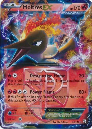 Pokemon - Moltres-EX (14) - Tormenta de plasma en blanco y negro - Holo