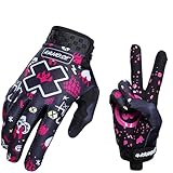 Fast passion Lightweight Motorcycle Gloves for Men Woman, Non-Slip Grip Touchscreen Summer Breathable Gloves for Motocross Casual Riding Cycling Simulation Racing (Blackpink, M)