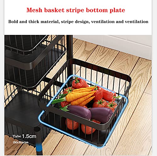 Carrello Portaoggetti Stretto 4 Livelli - Mobile Cucina Con Ruote, Legno E Metallo, Ideale Per Spazi Piccoli - Foto 6