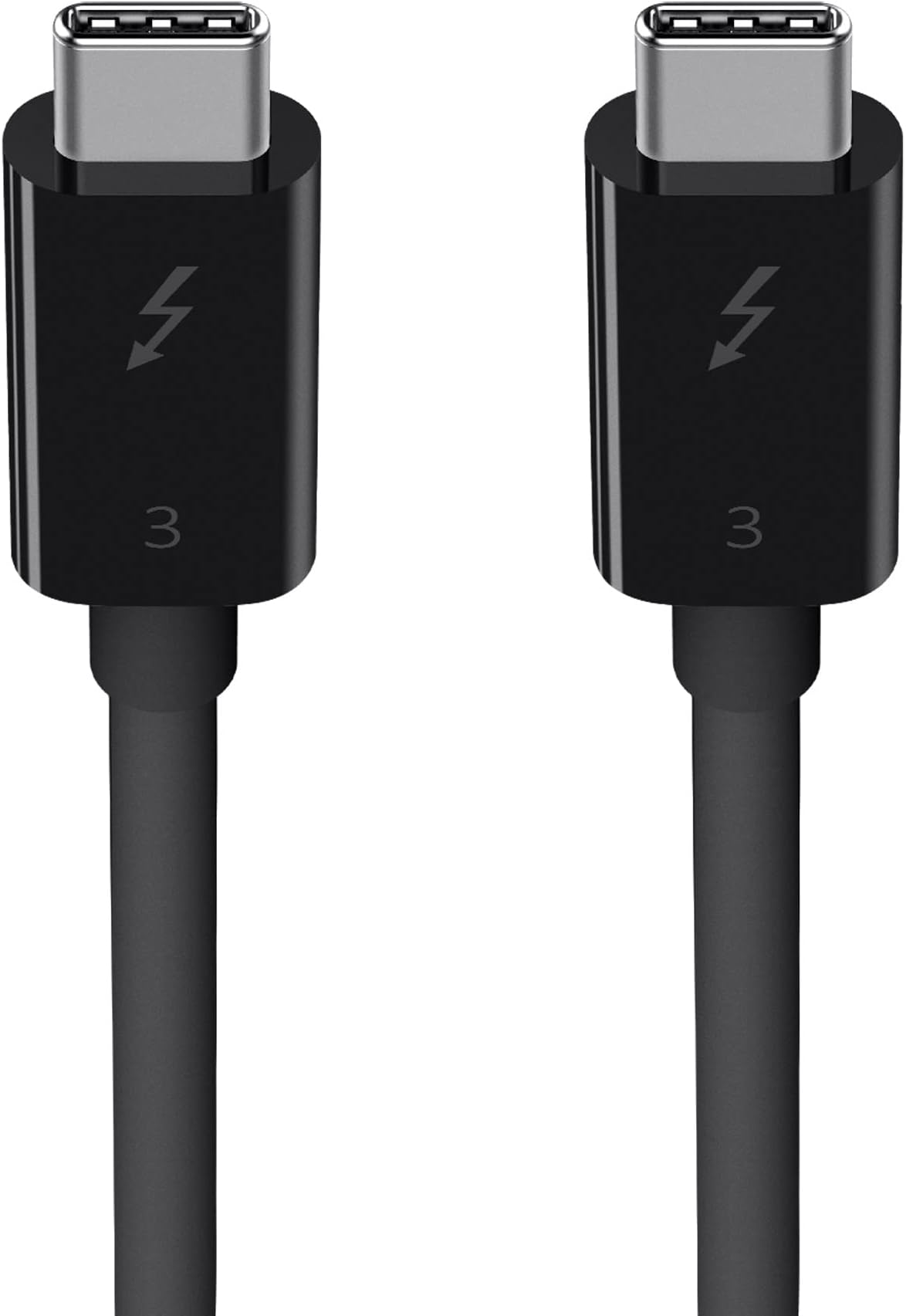 Belkin Thunderbolt 3 Cable (USB-C to USB-C), 100 Watts (1.6 Feet/ 0.5 Meters) - F2CD084bt0.5MBK, black