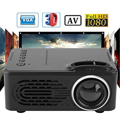 Lecxin HD-projector, 814 multifunctionele duurzame mini digitale HD-projector zwart 1080p ondersteuning externe mobiele… - Image 6