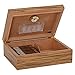 Humidor Supreme Desktop Cigar Humidor Series Handcrafted Zebrawood Glass Hygrometer 40-75 Cigars (Altesse)
