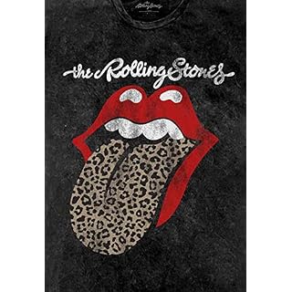 The Rolling Stones T Shirt Leopard Tongue Nouveau Officiel Unisex Noir Acid Wash - Les Beatles, Paul McCartney, John Lennon, RIngo Starr, George Harrison The Rolling Stones T Shirt Leopard Tongue Nouveau Officiel Unisex Noir Acid Wash – Image 2