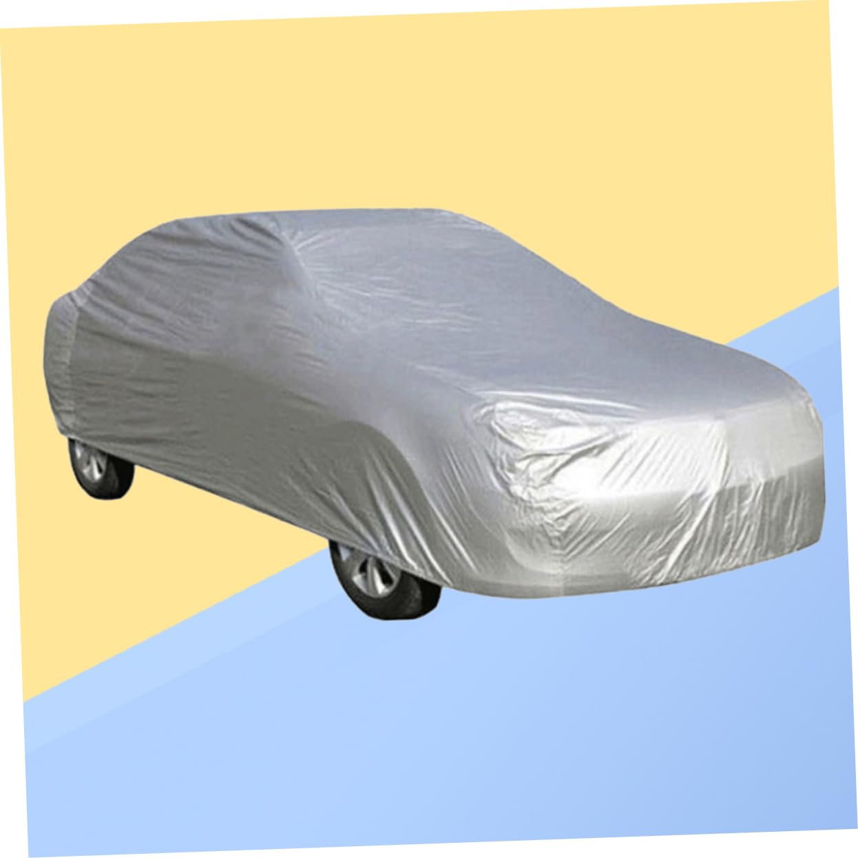 BUGUUYO Car Sunscreen Cover Waterproof Dustproof All-Season Easy Care Silver Size m — view 4