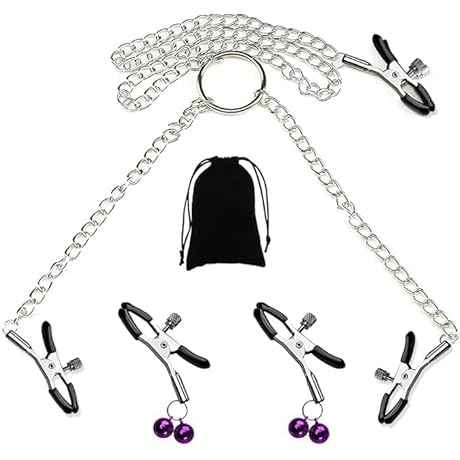 Adjustable Pressure Breast Nipple Clamps Non Piercing beginner BDSM