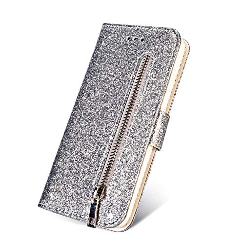 Bling Glitter Zip Flip Wallet iPhone X Series Case...