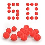 EKIND 50 Rounds Bulk Refill Ammo Bullet Balls Compatible for Nerf Rival Blaster Series (Red)