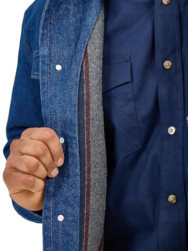 Image of Wrangler Men's Pre-Washed Blanket Lined Denim Jacket