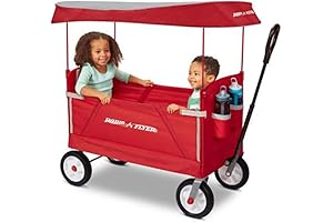 Radio Flyer 3-in-1 Off-Road EZ Fold Wagon with Canopy: The Ultimate Wagon for Kids' Adventures