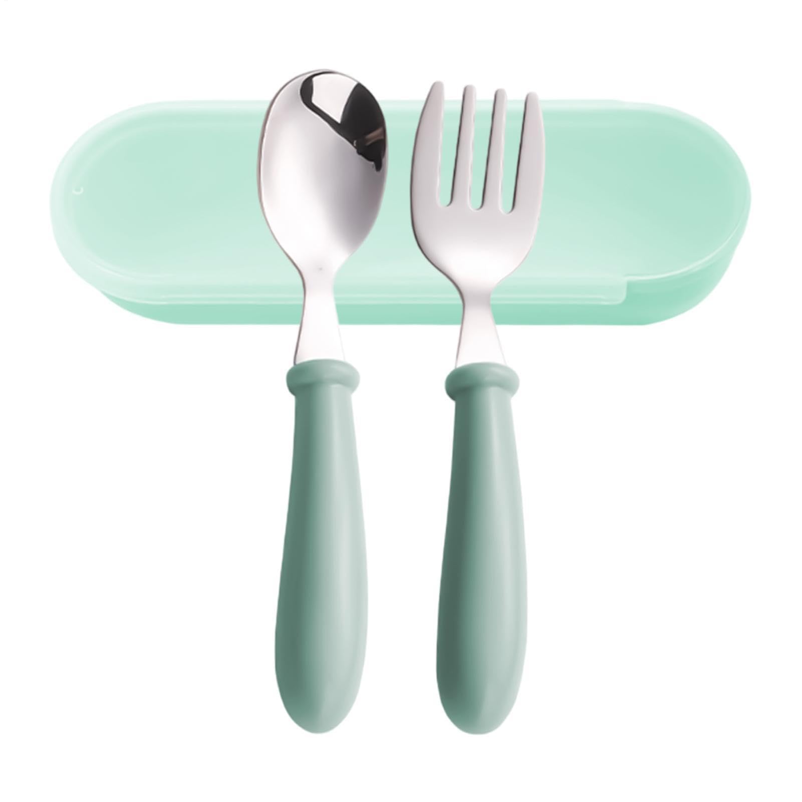 WDWDW Lunch Box Youth Cutlery Case,Child Utensil,Silverware Set,Silicone Grip