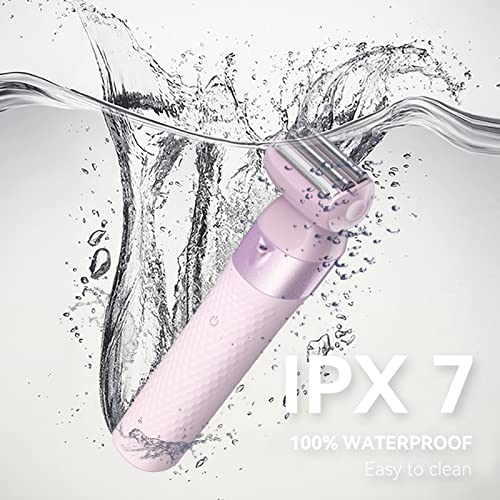Unibono 3-In-1 Electric Razor For Women,Dual-Foil Electric Shaver For Women Face,Legs And Armpit,Rechargeable Bikini Trimmer,Body Hair Removal Set With Led Illumination,Public Hair Trimmer For Women #TOP4