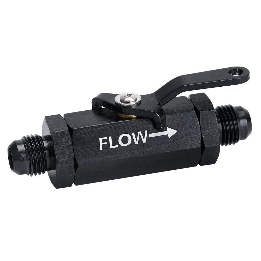 Vibrant -8AN to -8AN Male Shut Off Valve - Black main image 1