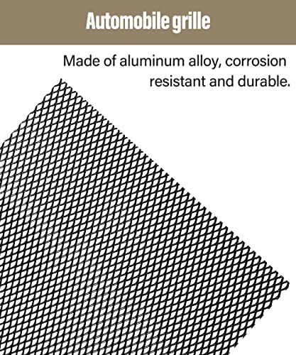 Aociska Universal Car Grill Mesh, 40"X13" Aluminum Alloy Expanded Metal Sheet,Automotive Grille Insert Bumper, Metal Screen Car Grille,Fit For Car Bumper,Body Kit(4 * 8Mm) #TOP2