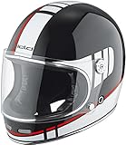 ECE zertifiziert Held Root Motorradhelm Dekor (Black/White/Red,M (57/58))