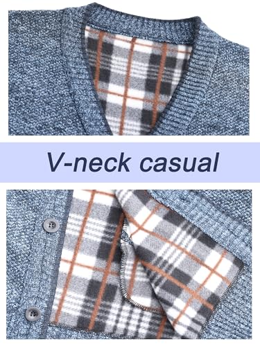 LemonGirl Men's Sleeveless Vests Cardigan Sweater V-Neck Vest Button Fit for Casual Wear4