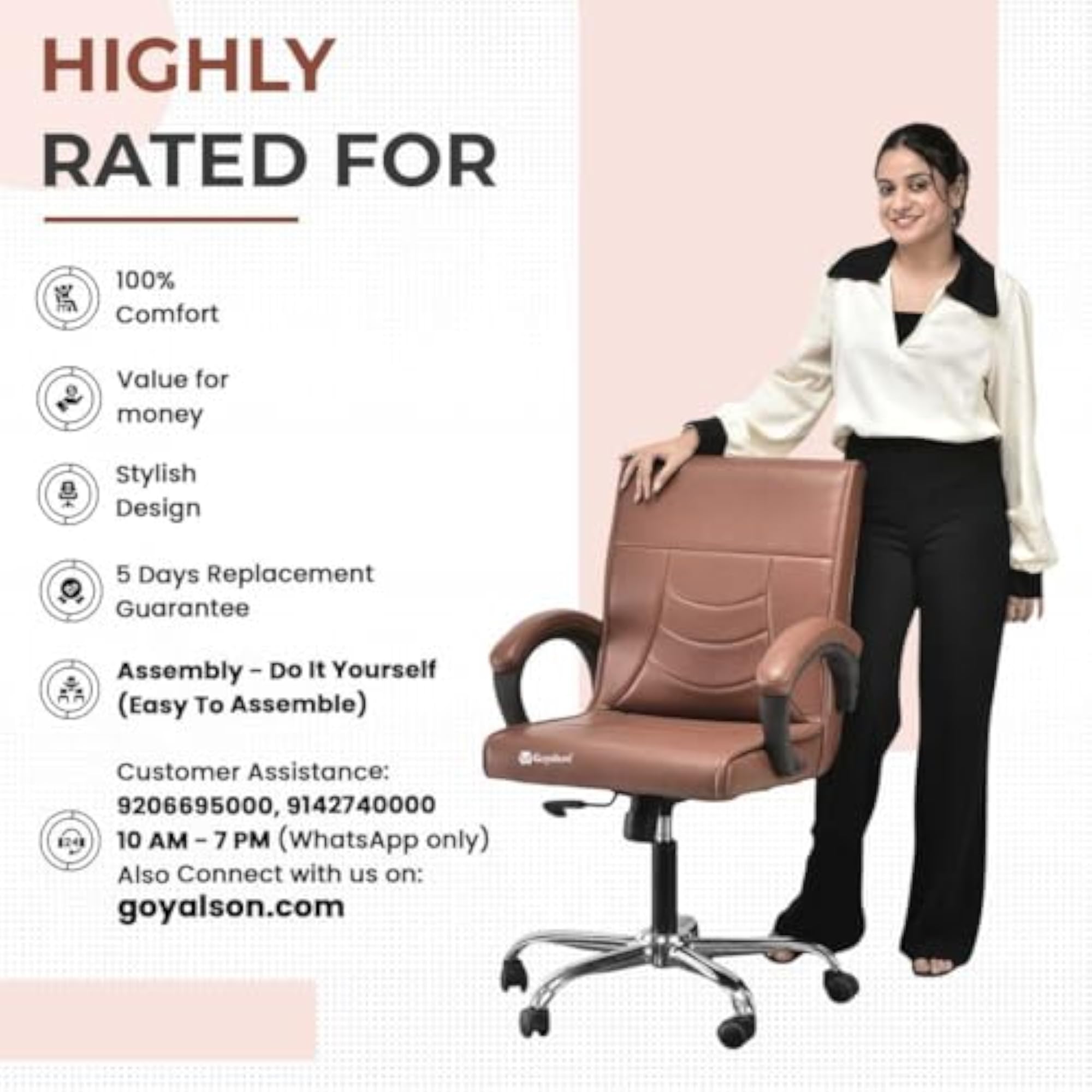 Comfortable Revolving Chair for Office Use