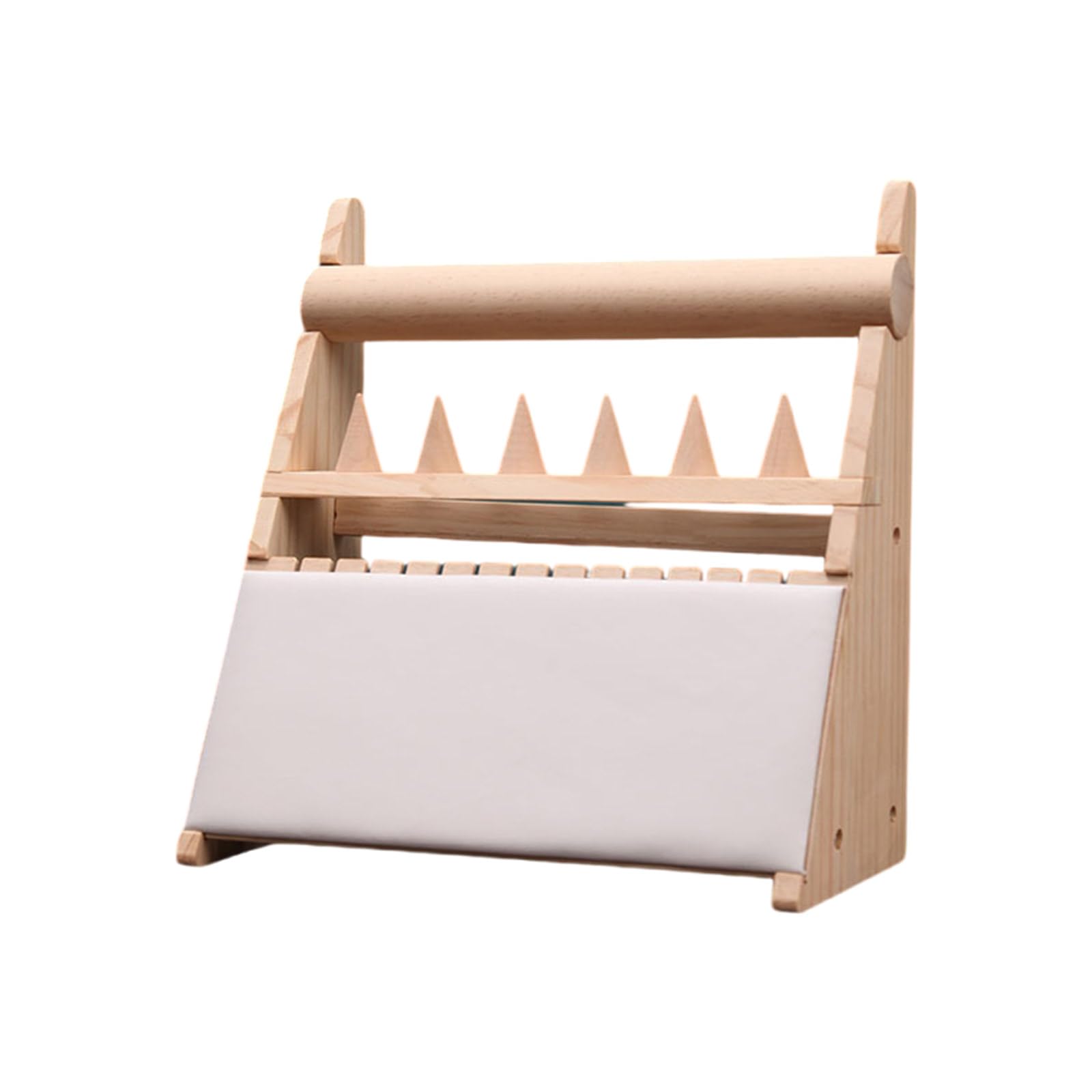 Wooden Necklace Stand and Ring Organizer Multilayer Jewelry Display Rack Suitable for Wood Texture Jewelry Display Ring Holder, フリーサイズ